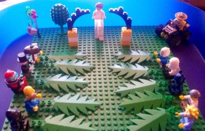 Caleb Peters created this lego Palm Sunday scene last year.